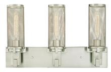 Westinghouse 6330500 - 3 Light Wall Fixture Brushed Nickel Finish Mesh Shades