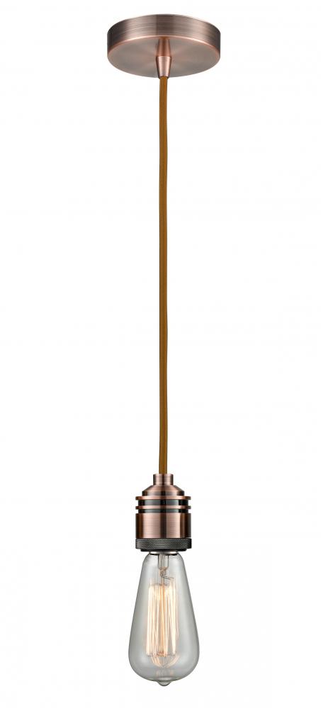 Winchester - 1 Light - 2 inch - Antique Copper - Cord hung - Mini Pendant