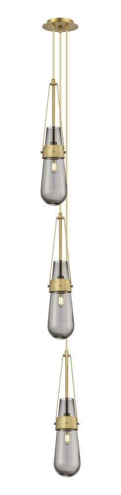 Milan - 3 Light - 6 inch - Brushed Brass - Multi Pendant