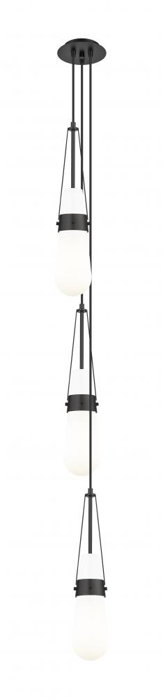 Milan - 3 Light - 6 inch - Matte Black - Multi Pendant