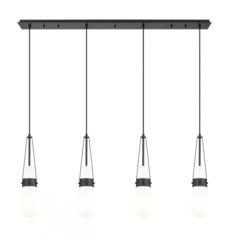 Milan - 4 Light - 48 inch - Matte Black - Linear Pendant