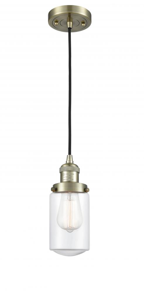 Dover - 1 Light - 5 inch - Antique Brass - Cord hung - Mini Pendant