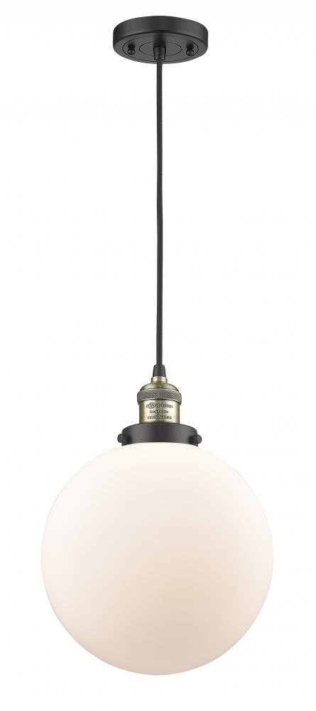 Beacon - 1 Light - 10 inch - Black Antique Brass - Cord hung - Mini Pendant