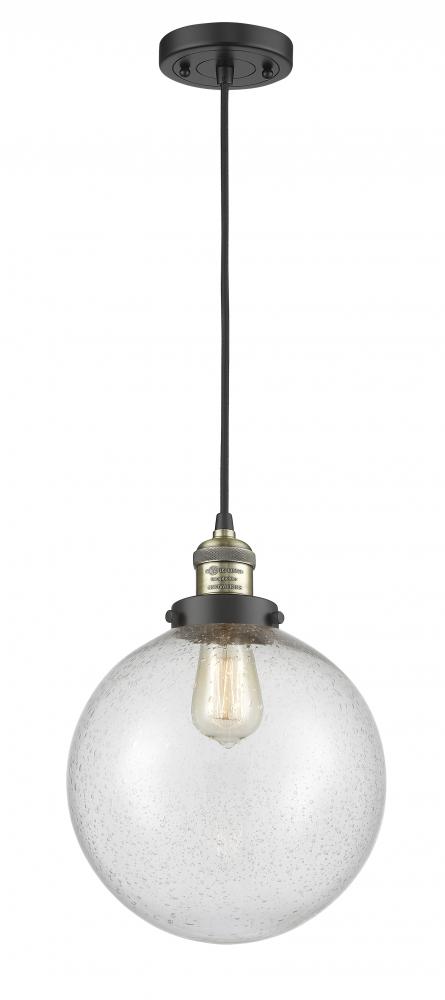 Beacon - 1 Light - 10 inch - Black Antique Brass - Cord hung - Mini Pendant