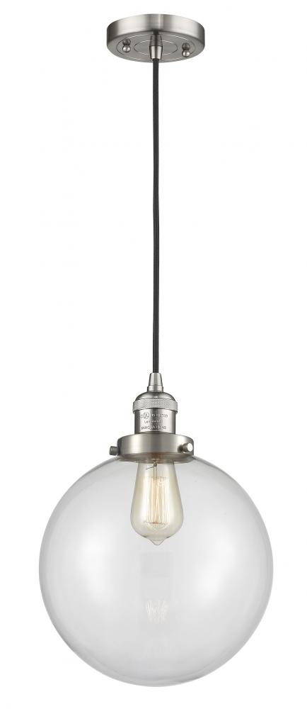 Beacon - 1 Light - 10 inch - Brushed Satin Nickel - Cord hung - Mini Pendant