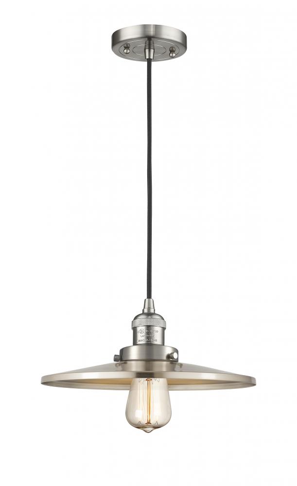 Appalachian - 1 Light - 12 inch - Brushed Satin Nickel - Cord hung - Mini Pendant