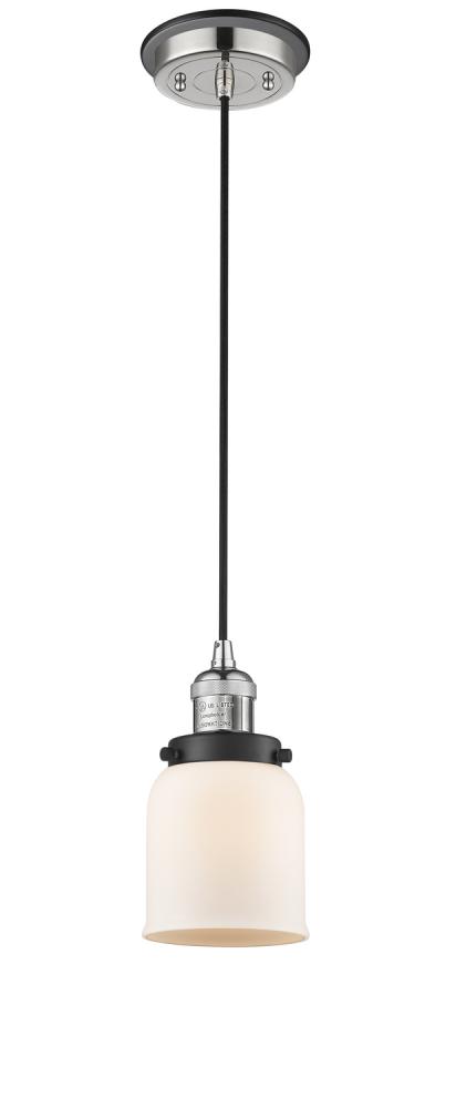 Bell - 1 Light - 5 inch - Polished Nickel - Cord hung - Mini Pendant