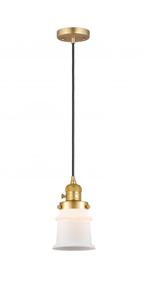 Canton - 1 Light - 5 inch - Satin Gold - Cord hung - Mini Pendant