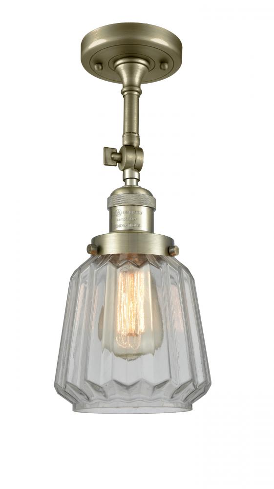 Chatham - 1 Light - 7 inch - Antique Brass - Semi-Flush Mount