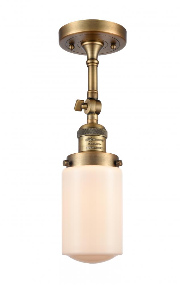 Dover - 1 Light - 5 inch - Brushed Brass - Semi-Flush Mount