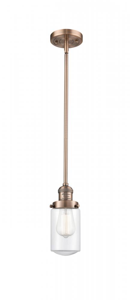 Dover - 1 Light - 5 inch - Antique Copper - Stem Hung - Mini Pendant