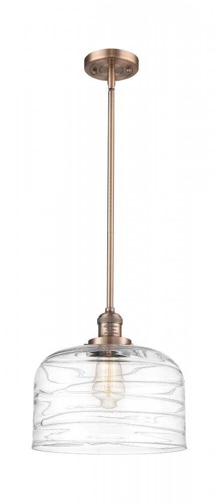 Bell - 1 Light - 12 inch - Antique Copper - Stem Hung - Mini Pendant