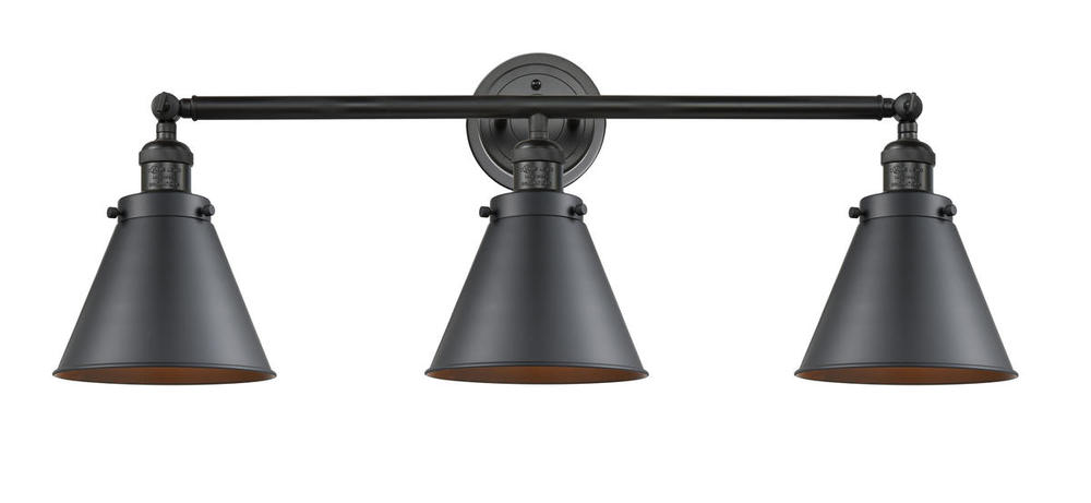 Appalachian - 3 Light - 32 inch - Matte Black - Bath Vanity Light