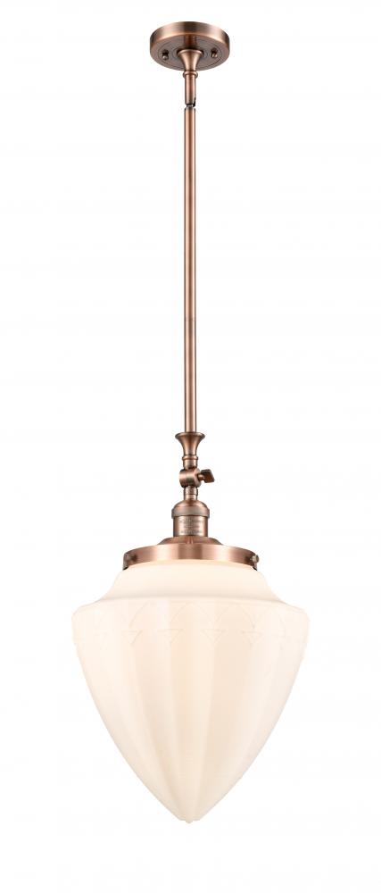 Bullet - 1 Light - 12 inch - Antique Copper - Stem Hung - Mini Pendant