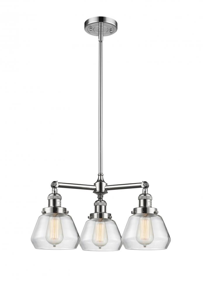 Fulton - 3 Light - 22 inch - Polished Chrome - Stem Hung - Chandelier