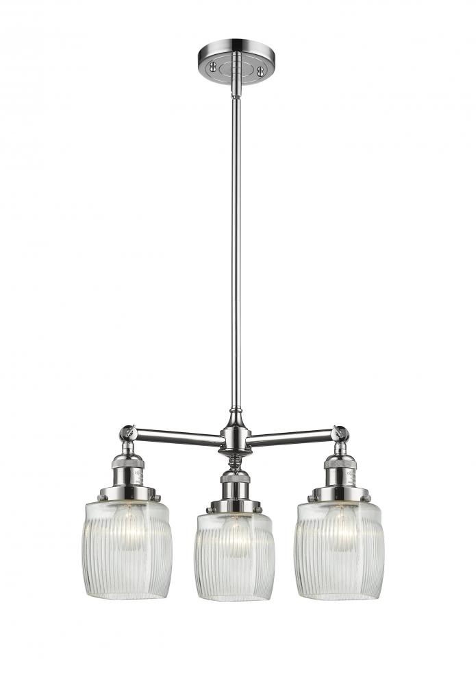 Colton - 3 Light - 18 inch - Polished Chrome - Stem Hung - Chandelier