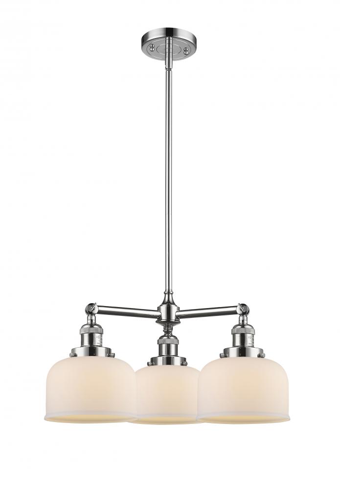 Bell - 3 Light - 22 inch - Polished Chrome - Stem Hung - Chandelier