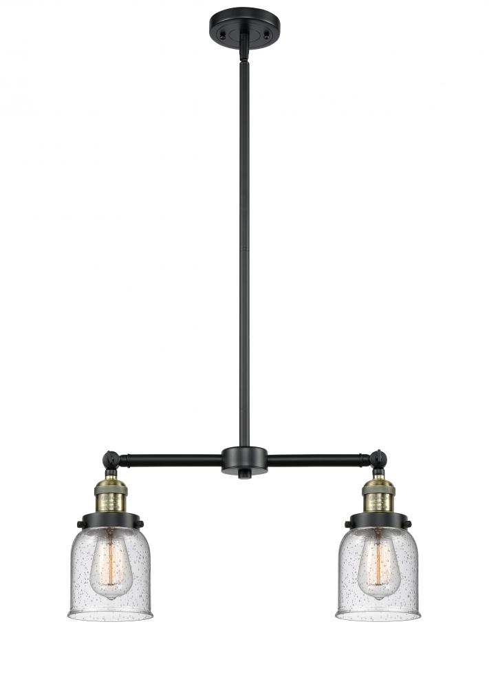 Bell - 2 Light - 21 inch - Black Antique Brass - Stem Hung - Island Light