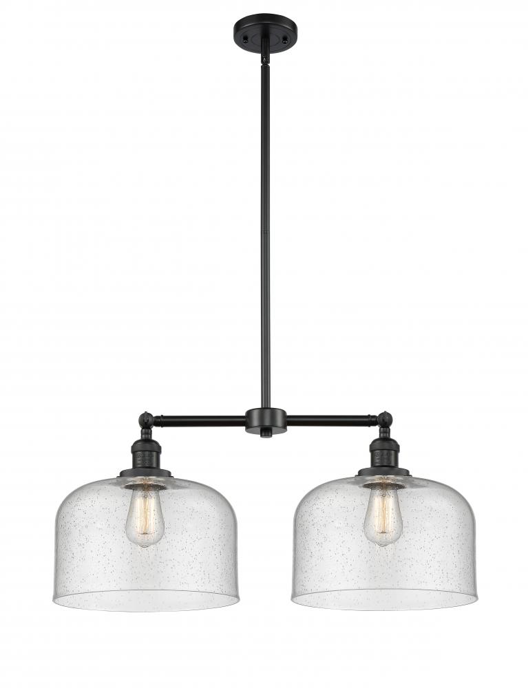 Bell - 2 Light - 21 inch - Matte Black - Stem Hung - Island Light