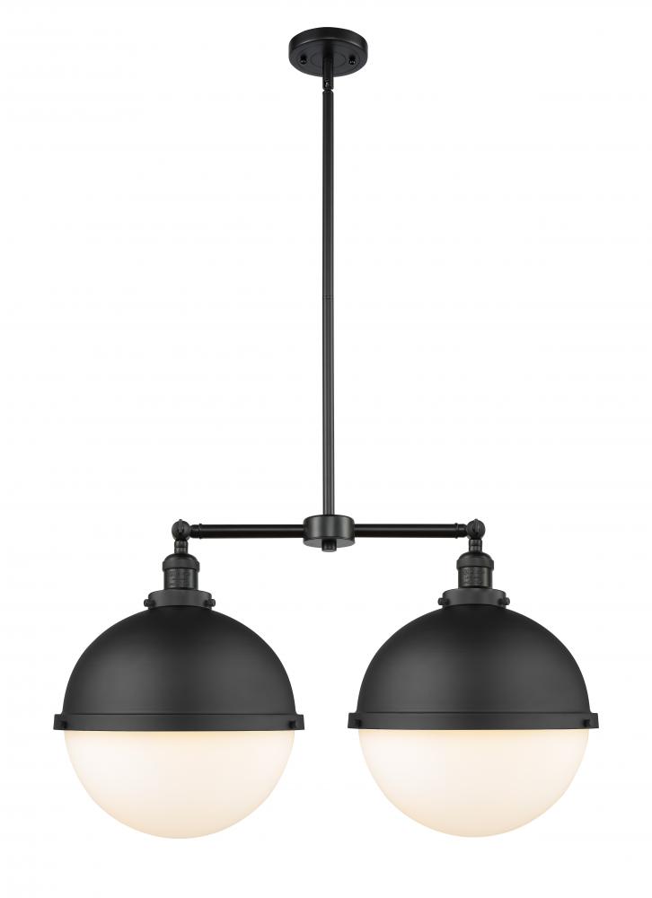 Hampden - 2 Light - 18 inch - Matte Black - Stem Hung - Island Light