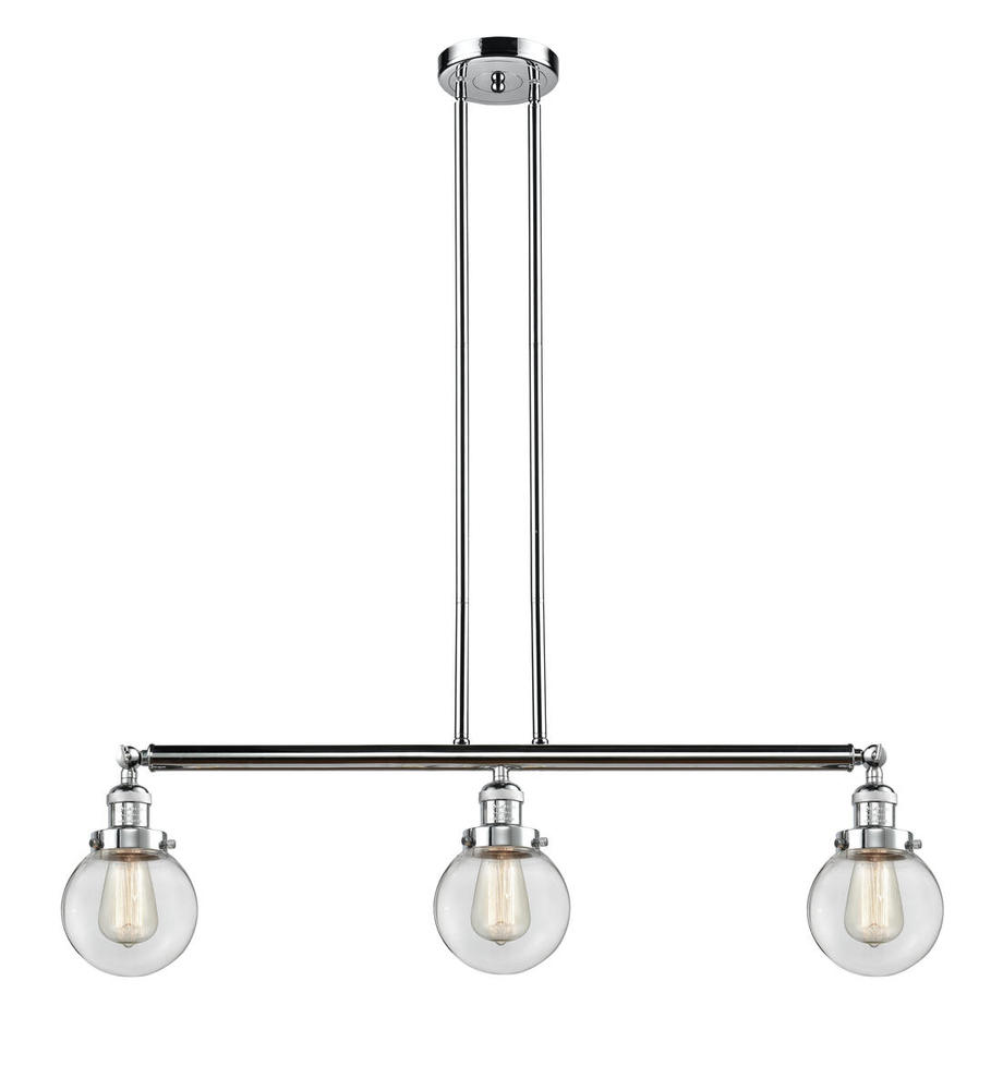 Beacon - 3 Light - 39 inch - Polished Chrome - Stem Hung - Island Light