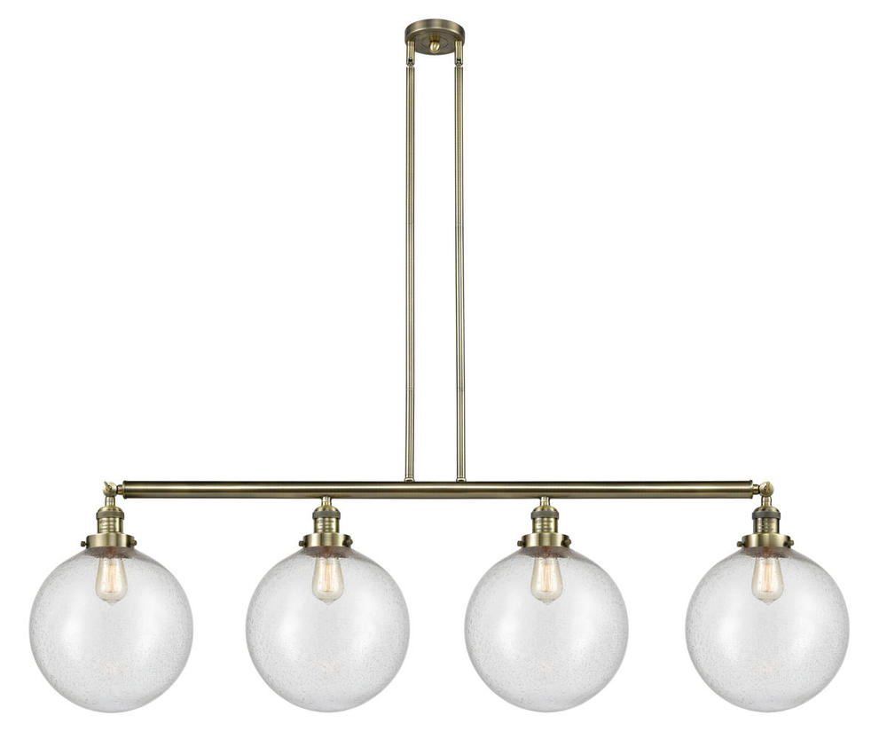 Beacon - 4 Light - 56 inch - Antique Brass - Stem Hung - Island Light