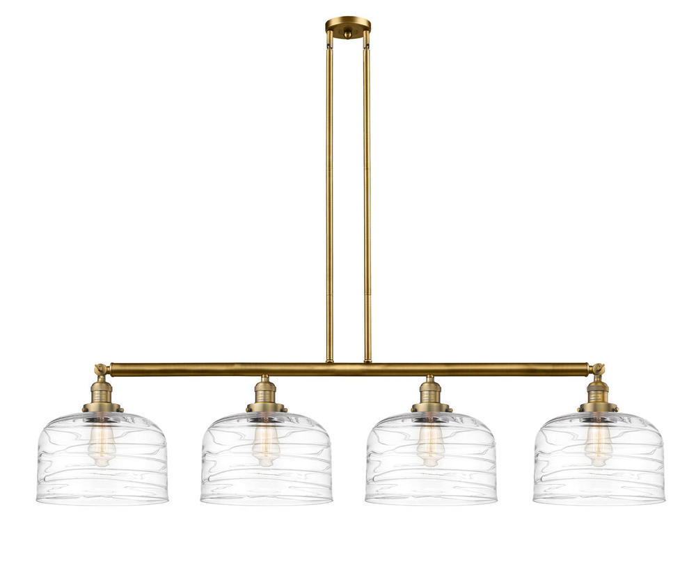 Bell - 4 Light - 54 inch - Brushed Brass - Stem Hung - Island Light