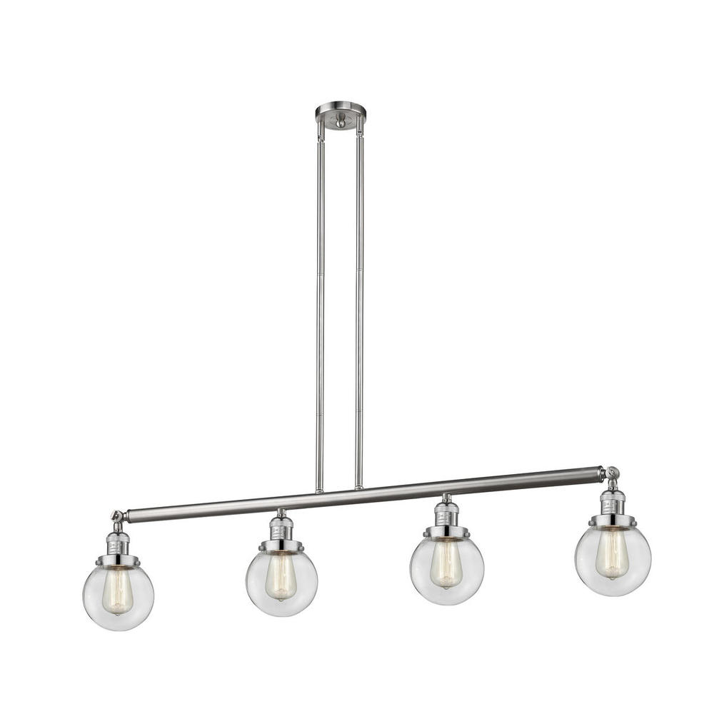 Beacon - 4 Light - 51 inch - Brushed Satin Nickel - Stem Hung - Island Light