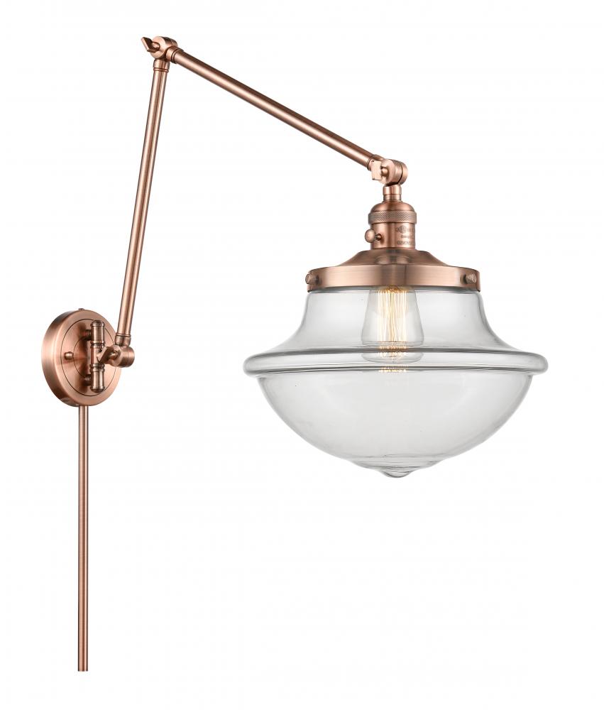 Oxford - 1 Light - 12 inch - Antique Copper - Swing Arm