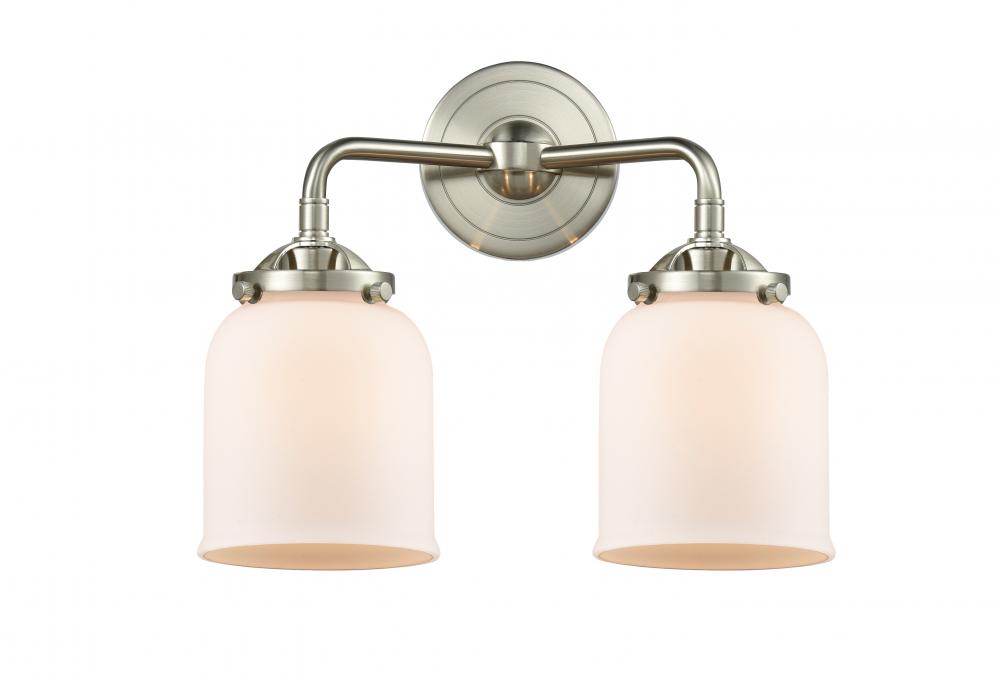 Bell - 2 Light - 13 inch - Brushed Satin Nickel - Bath Vanity Light