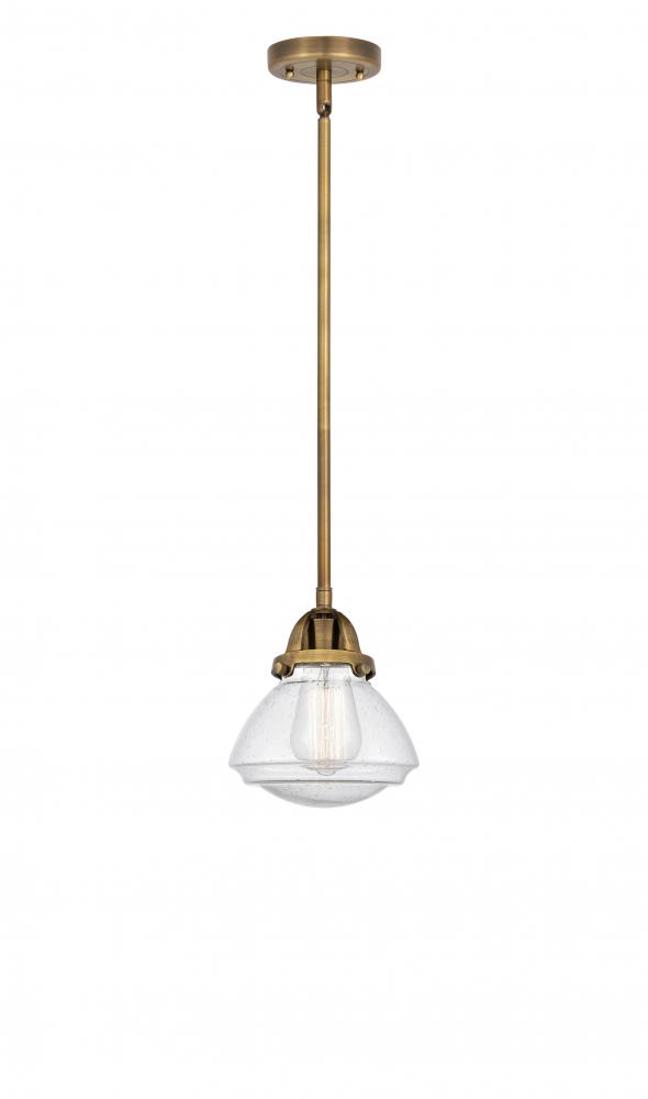 Olean - 1 Light - 7 inch - Brushed Brass - Cord hung - Mini Pendant