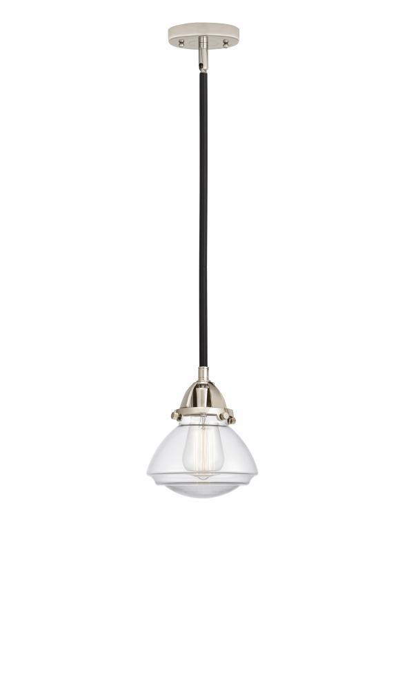 Olean - 1 Light - 7 inch - Black Polished Nickel - Cord hung - Mini Pendant