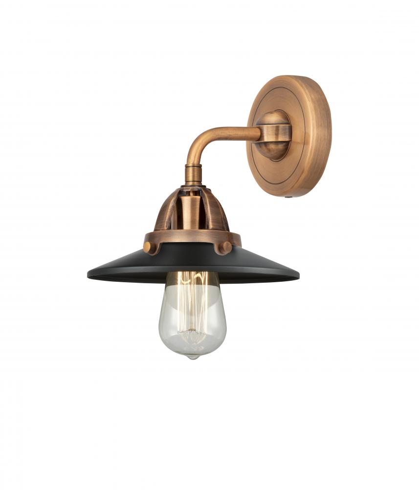 Railroad - 1 Light - 8 inch - Antique Copper - Sconce