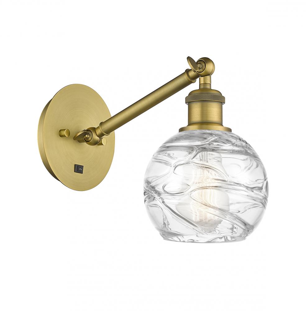 Athens Deco Swirl - 1 Light - 6 inch - Brushed Brass - Sconce