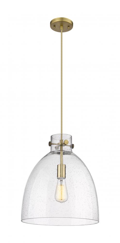 Newton Bell - 1 Light - 14 inch - Brushed Brass - Cord hung - Pendant