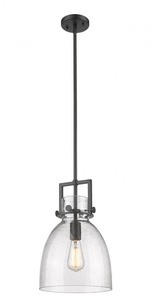 Newton Bell - 1 Light - 10 inch - Matte Black - Mini Pendant