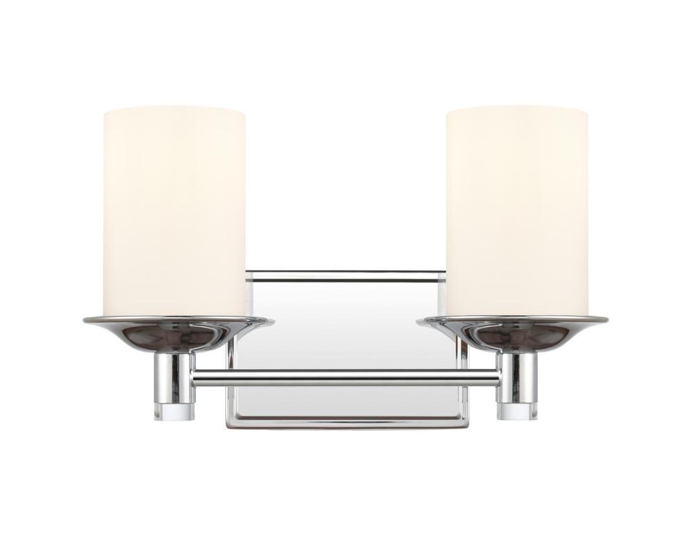 Manhattan - 2 Light - 15 inch - Polished Chrome - Bath Vanity Light