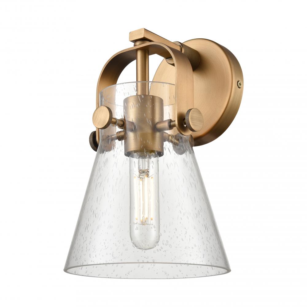 Pilaster II Cone - 1 Light - 7 inch - Brushed Brass - Sconce