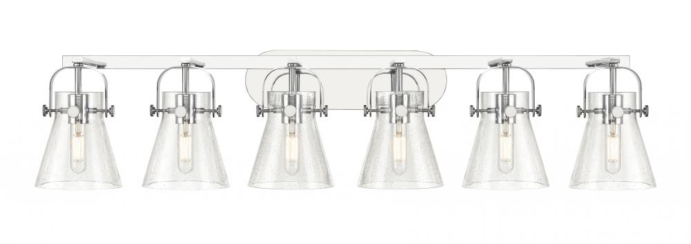 Pilaster II Cone - 6 Light - 46 inch - Polished Chrome - Bath Vanity Light