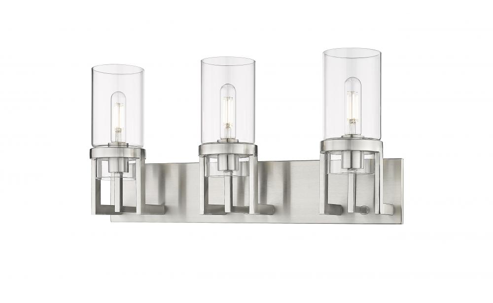 Utopia - 3 Light - 5 inch - Satin Nickel - Bath Vanity Light