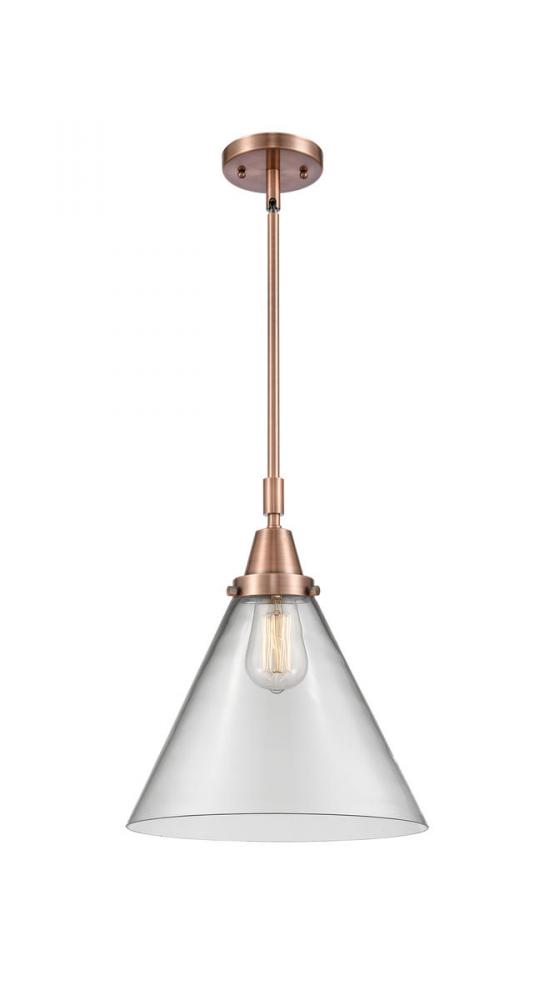 Cone - 1 Light - 12 inch - Antique Copper - Mini Pendant