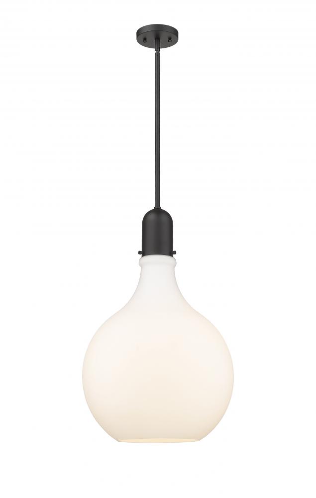 Amherst - 1 Light - 16 inch - Matte Black - Stem hung - Pendant