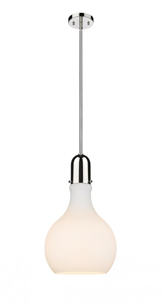 Amherst - 1 Light - 12 inch - Polished Nickel - Stem hung - Mini Pendant