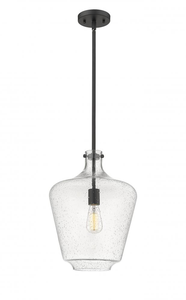 Norwalk - 1 Light - 12 inch - Matte Black - Stem hung - Mini Pendant