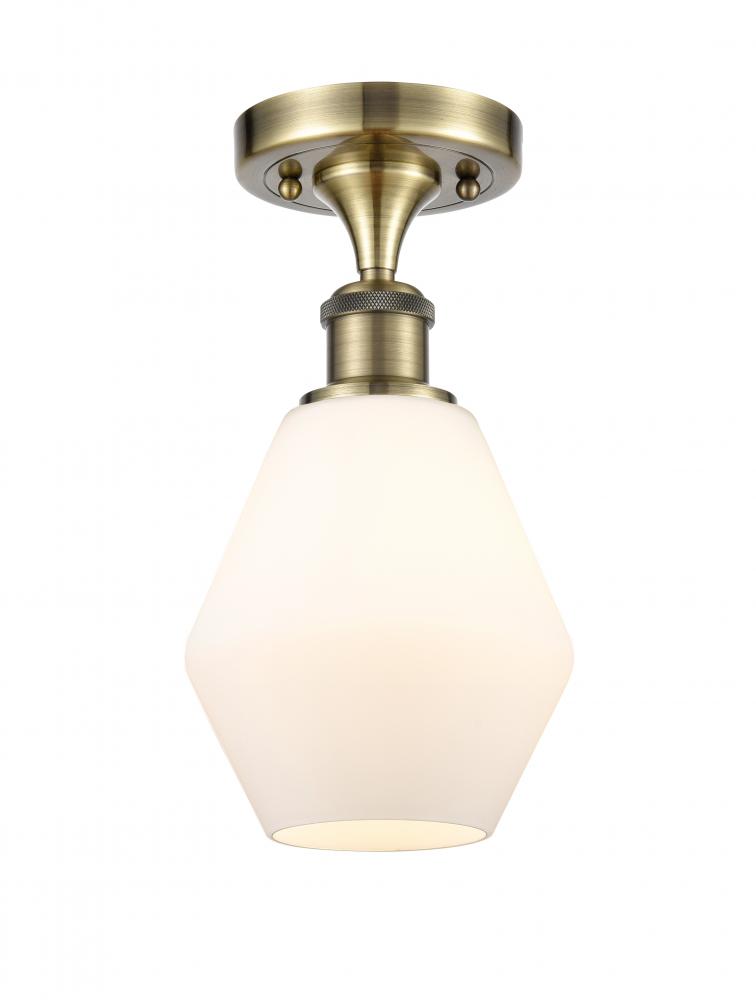 Cindyrella - 1 Light - 6 inch - Antique Brass - Semi-Flush Mount