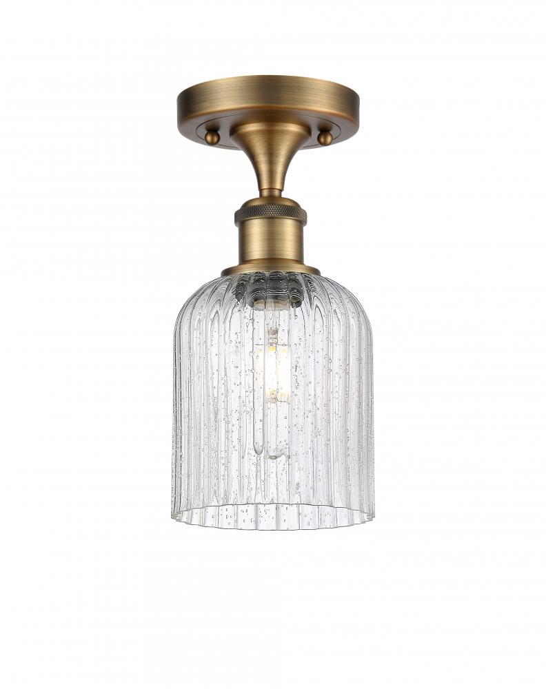 Bridal Veil - 1 Light - 5 inch - Brushed Brass - Semi-Flush Mount