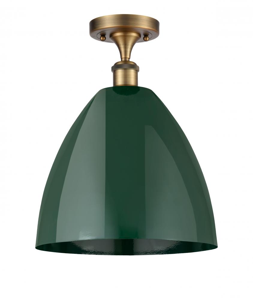 Plymouth - 1 Light - 12 inch - Brushed Brass - Semi-Flush Mount