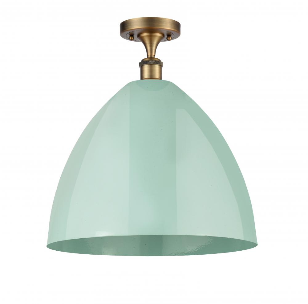 Plymouth - 1 Light - 16 inch - Brushed Brass - Semi-Flush Mount