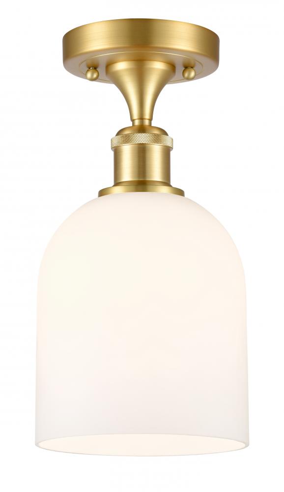 Bella - 1 Light - 6 inch - Satin Gold - Semi-Flush Mount