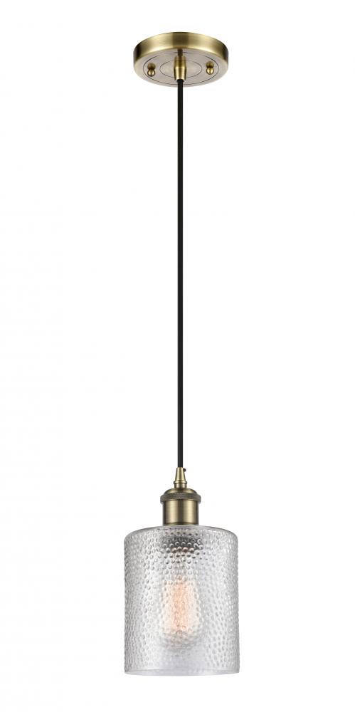 Cobbleskill - 1 Light - 5 inch - Antique Brass - Cord hung - Mini Pendant